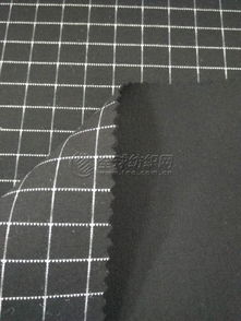 紹興工廠針織粘錦彈力黑底白格子布料 時(shí)尚女式套裝制服面料批發(fā)